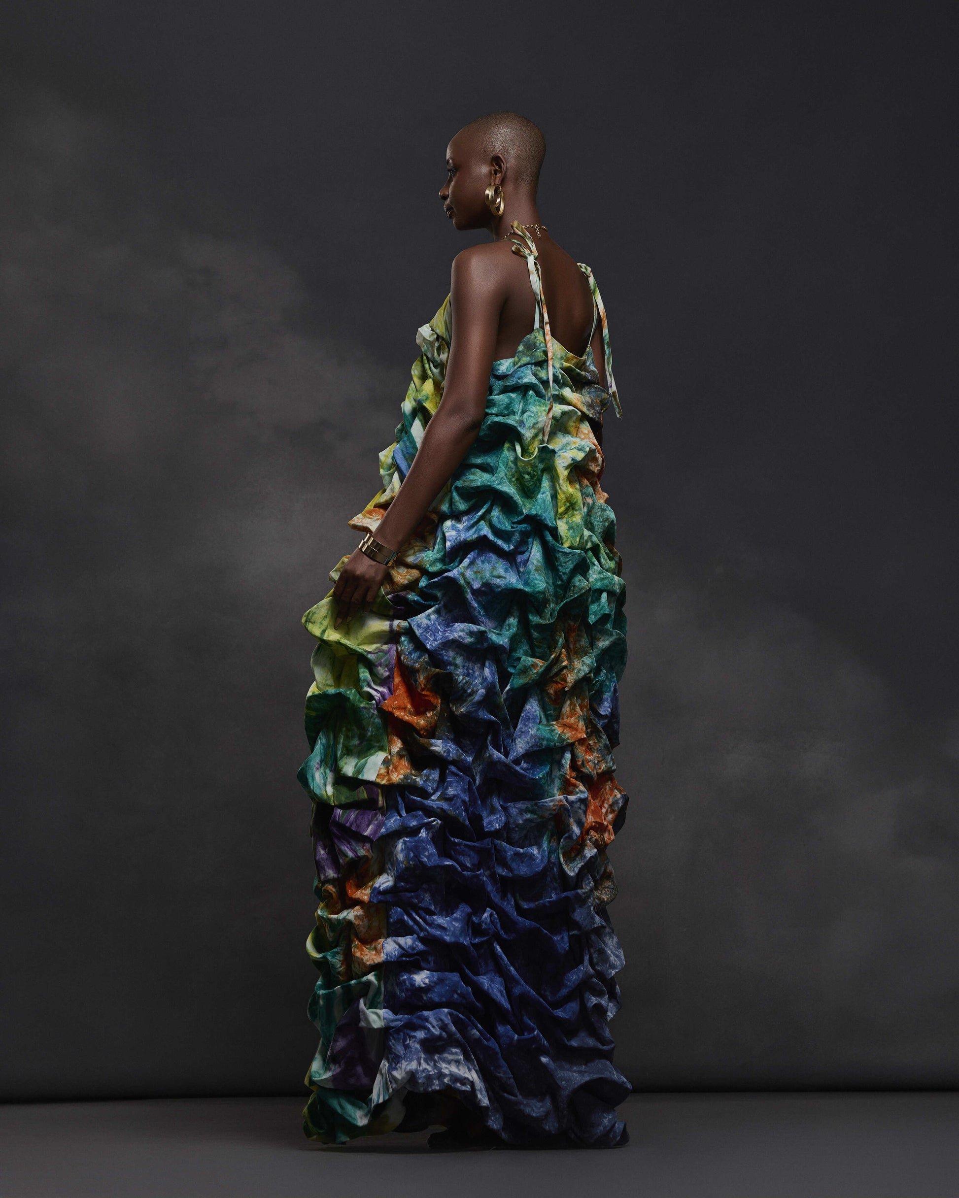 adire dresses for ladies Hanatu Adire long Dress DESIGN FOR LOVE