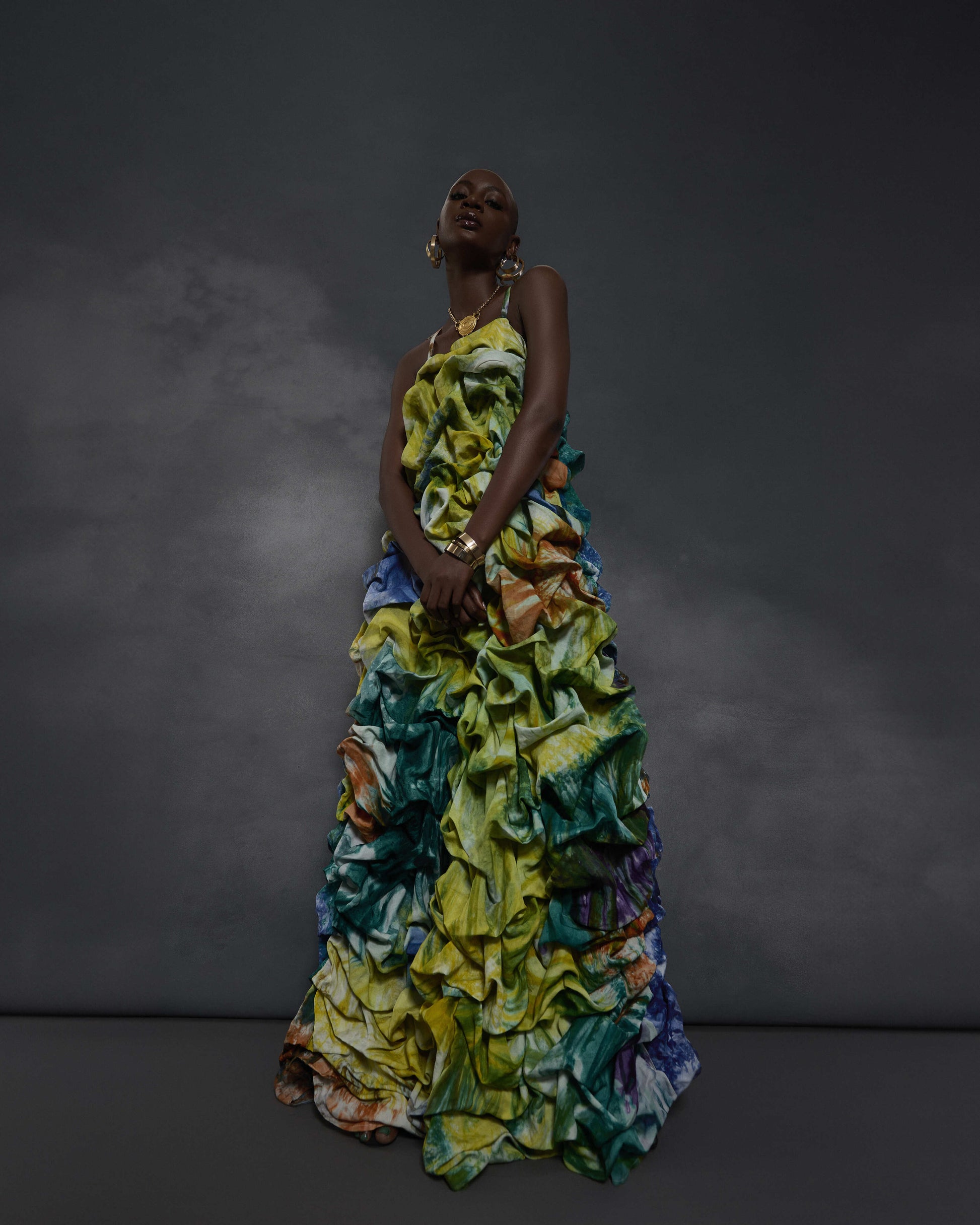 Idia Adire Fluff Dress Hertunba Idia Adire Fluff Dress Hertunba