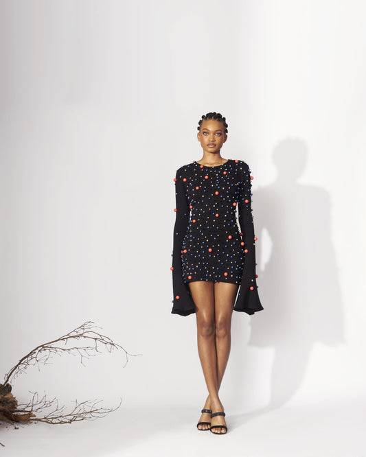 Iden Sleeved Dress Mini - Hertunba
