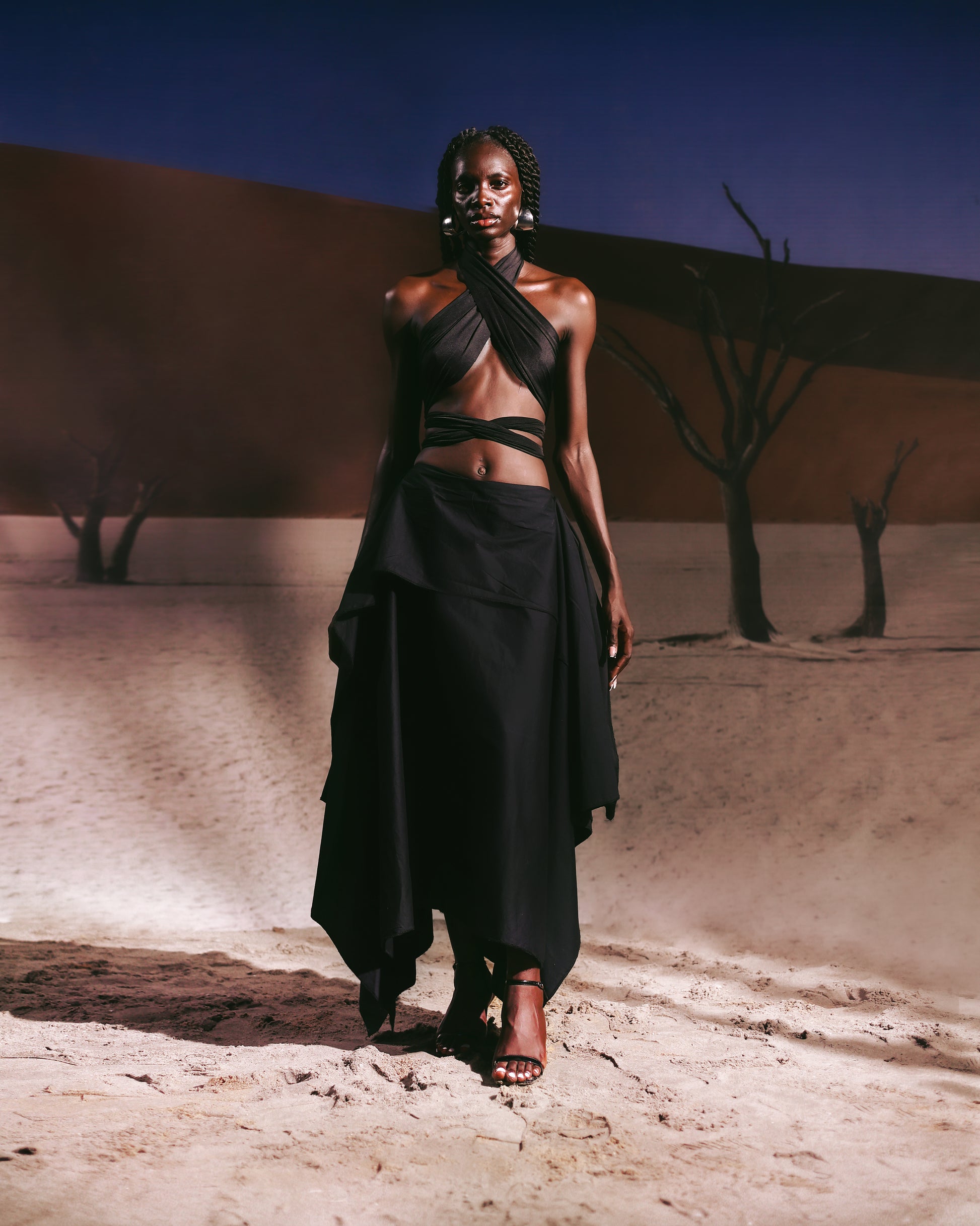 Ure skirt in black Hertunba