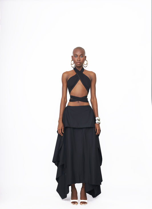 Ure skirt in black Hertunba