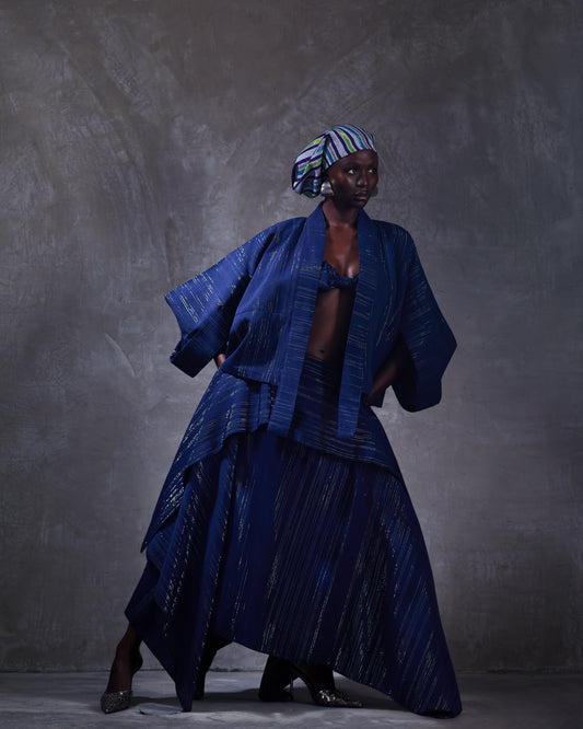 Ure 3 piece Set in Navy Hertunba