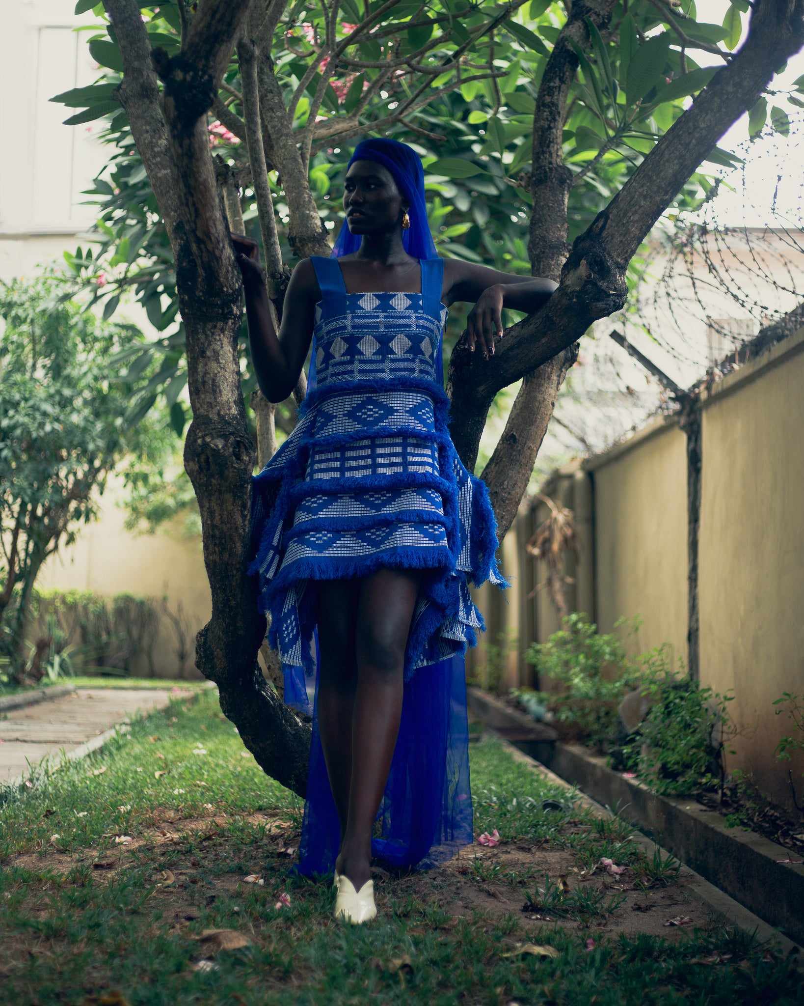 ACHEBE DRESS (blue) - Hertunba