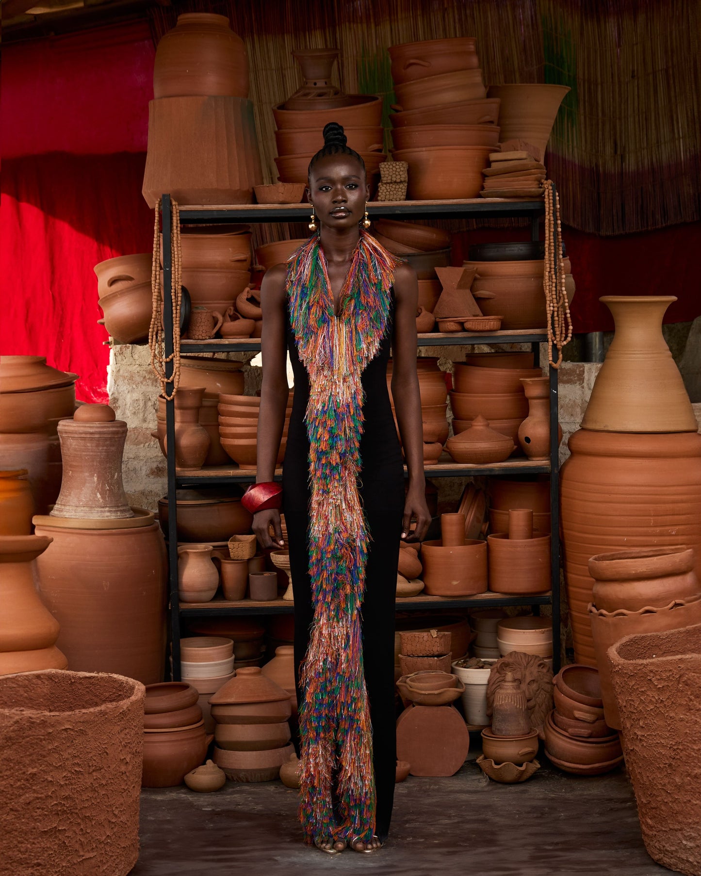 Gozi Fringed Dress Hertunba