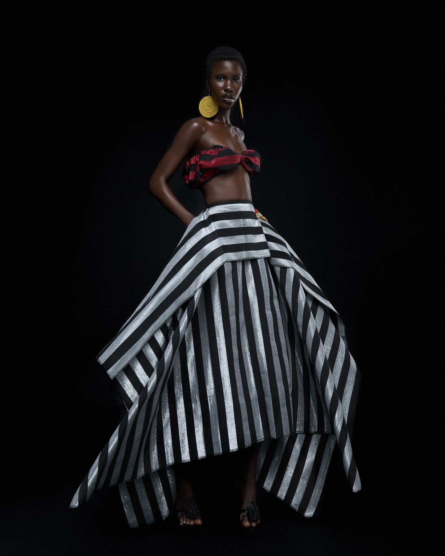 Ure Skirt  in Silver Hertunba