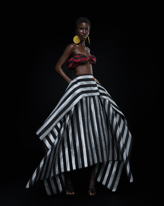 Ure Skirt  in Silver Hertunba