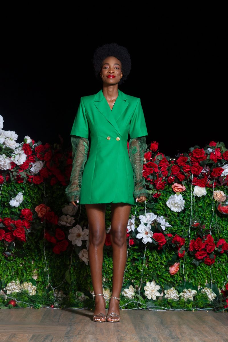 Jade Green Blazer Dress - Hertunba