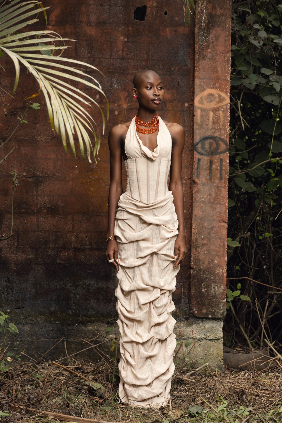 Draped corset best sale dress