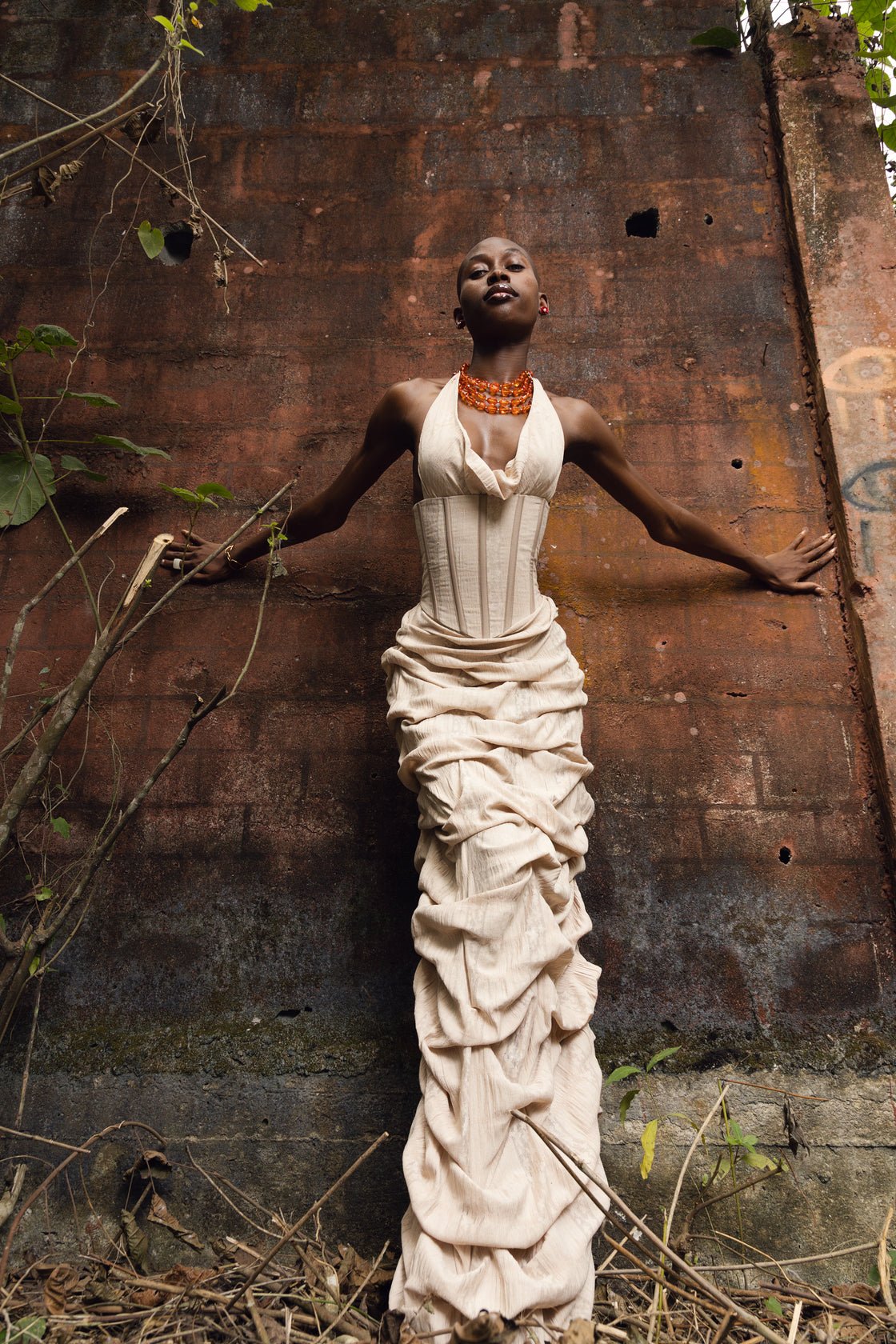 The Omoye draped corset dress - Hertunba
